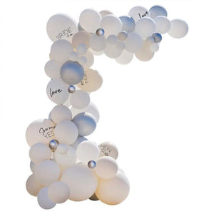 Decorations - Backdrop & Scene Setters Hen Weekend White & Silver Hen Party Balloon Arch Kit