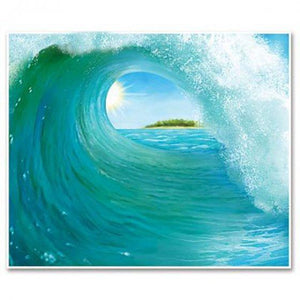 Amscan_OO Decorations - Backdrop & Scene Setters Luau Surf Wave Backdrop Scene Setter Each