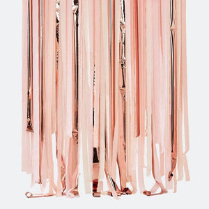 Decorations - Backdrop & Scene Setters Mix It Up Pink And Rose Gold Streamer Backdrop Each