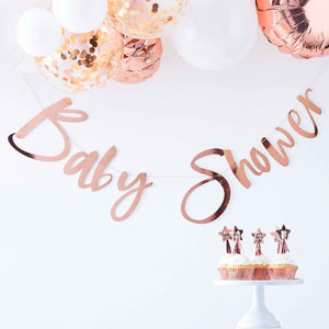 Amscan_OO Decorations - Backdrop & Scene Setters Twinkle Twinkle Backdrop Baby Shower Rose Gold Decoration 1.5m Each