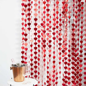 Decorations - Backdrop & Scene Setters You and Me Heart Shaped Party Backdrop 1m x 2.2m Each