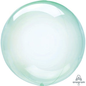 Decorations - Balloons Crystal Clearz Green Round Balloon S40 each