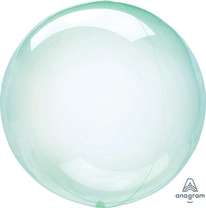 Decorations - Balloons Crystal Clearz Petite Green Round Balloon S15 each