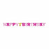 1st Birthday Girl Happy Birthday Jointed Letter Banner Foil Each