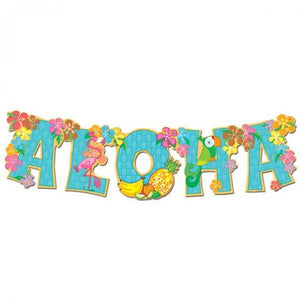 Amscan_OO Decorations - Banners, Flags & Streamers Aloha Jointed Streamer Banner 20cm x 84cm Each