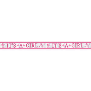 Amscan_OO Decorations - Banners, Flags & Streamers Baby Girl Banner 7.6m Each