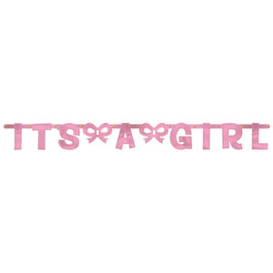 Amscan_OO Decorations - Banners, Flags & Streamers Baby Girl Foil Banner 140.2cm x 15.8cm Each