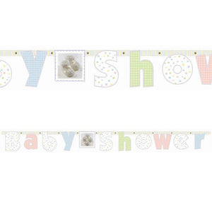 Amscan_OO Decorations - Banners, Flags & Streamers Baby Soft Moments Illustrated Banner 2.1m x 17.7cm Each