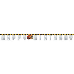 Amscan_OO Decorations - Banners, Flags & Streamers Big Dig Construction Happy Birthday Jointed Banner 18cm x 3.05m Each