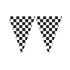 Black & White Check Flag Pennant Banner Jumbo 45cm x 6m Each