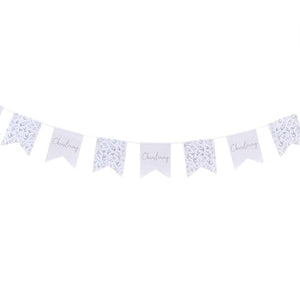 Decorations - Banners, Flags & Streamers Christening White & Green Botanical Christening Bunting 2m Each