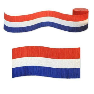 Amscan_OO Decorations - Banners, Flags & Streamers Crepe Streamer Red, White & Blue Each