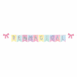 Amscan_OO Decorations - Banners, Flags & Streamers Enchanted Unicorn Be Magical Ribbon Pennant Banner 365cm Each