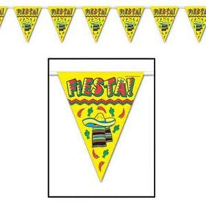 Amscan_OO Decorations - Banners, Flags & Streamers Fiesta Pennant Flag Banner Fiesta 27cm x 4m Each