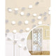 Amscan_OO Decorations - Banners, Flags & Streamers Frosty White Orange Glitter Round String Decorations 2m 6pk