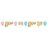 Gender Reveal Ribbon Banner Glittered Bow or Bow tie 20cm x 1.62m Each