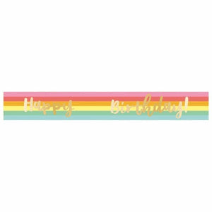 Decorations - Banners, Flags & Streamers Happy Birthday Rainbow Add-An-Age Foil Banner 1.8m Each