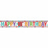 Holographic Happy Birthday 18th Multi-Coloured Banner 2.7m Each