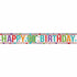 Holographic Happy Birthday 30th Multi-Coloured Banner 2.7m Each