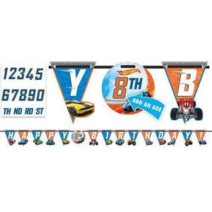 Amscan_OO Decorations - Banners, Flags & Streamers Hot Wheels Racer Add-An-Age Banner 3.2m x 25cm Each