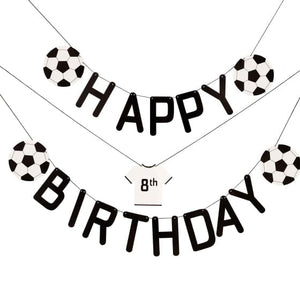 Decorations - Banners, Flags & Streamers Kick Off Party Football Happy Birthday Bunting 1.5m 2pk