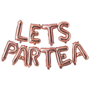 Decorations - Banners, Flags & Streamers Lets Par Let's Part Tea Tea Balloon Bunting