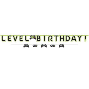 Decorations - Banners, Flags & Streamers Level Up Gaming Jumbo Birthday Banner Kit 2pk