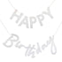 Mix It Up Clear & White print Acrylic Happy Birthday Bunting 3pk