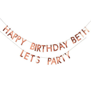 Decorations - Banners, Flags & Streamers Mix It Up Rose Gold Customisable Bunting Each