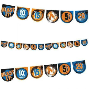 Amscan_OO Decorations - Banners, Flags & Streamers Nerf Target Pennant Banner 4m Each