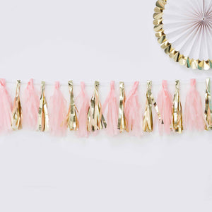 Amscan_OO Decorations - Banners, Flags & Streamers Oh Baby Tassel Garland Pink And Gold Each