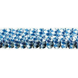 Amscan_OO Decorations - Banners, Flags & Streamers Oktoberfest Bavarian Check Blue & White Garland 16cm x 4cm Each