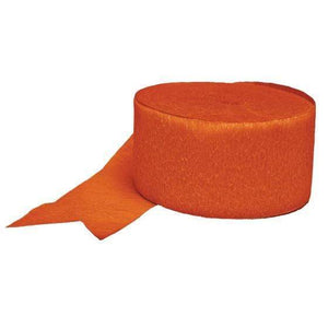 Amscan_OO Decorations - Banners, Flags & Streamers Orange Orange Crepe Streamer 24cm Each