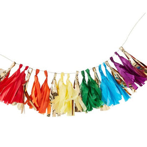 Decorations - Banners, Flags & Streamers Over The Rainbow Tassel Garland Each