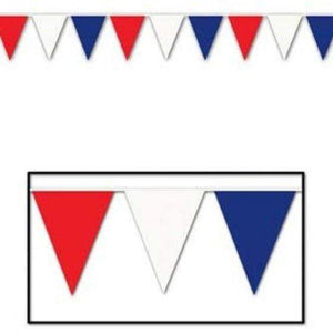 Amscan_OO Decorations - Banners, Flags & Streamers Pennant Flag Banner Giant Red, White & Blue Each