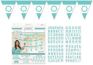 Amscan_OO Decorations - Banners, Flags & Streamers Personalized  Robins Egg Blue Pennant Banner Each