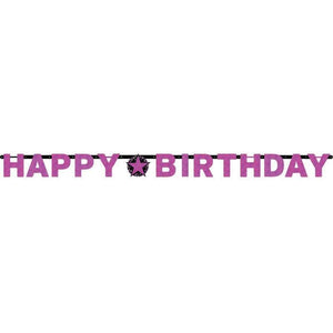 Amscan_OO Decorations - Banners, Flags & Streamers Pink Celebration Happy Birthday Letter Banner 2.13m x 17cm Each