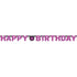 Pink Celebration Happy Birthday Letter Banner 2.13m x 17cm Each