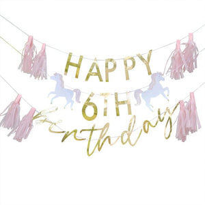 Decorations - Banners, Flags & Streamers Princess Party Princess Happy Birthday Customisable Party Bunting 1.5m Each