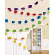 Amscan_OO Decorations - Banners, Flags & Streamers Rainbow Orange Glitter Round String Decorations 2m 6pk