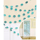 Amscan_OO Decorations - Banners, Flags & Streamers Robin Egg Blue Orange Glitter Round String Decorations 2m 6pk