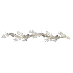 Decorations - Banners, Flags & Streamers Silver Glitter Foliage Garland 1.8m Each