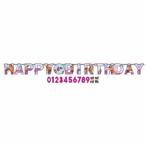 Amscan_OO Decorations - Banners, Flags & Streamers Spirit Riding Free Happy Birthday Jumbo Add-An-Age Letter Banner Each