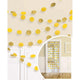 Amscan_OO Decorations - Banners, Flags & Streamers Yellow Orange Glitter Round String Decorations 2m 6pk