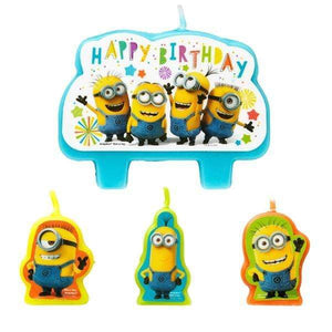 Amscan_OO Decorations - Cake Decorations - Candles Despicable Me Birthday Candle Set 4pk