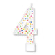 Decorations - Cake Decorations - Candles Rainbow / 4 Numeral Moulded Candle 8cm Each