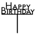 Black Acrylic Happy Birthday Cake Topper Pick Each