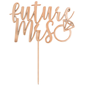 Amscan_OO Decorations - Cake Decorations - Toppers & Banners Blush Wedding Future Mrs Cake Topper 16cm x 12cm Each