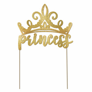 Amscan_OO Decorations - Cake Decorations - Toppers & Banners Disney Princess Once Upon A Time Glittered Cake Pick 12cm x 15cm Each