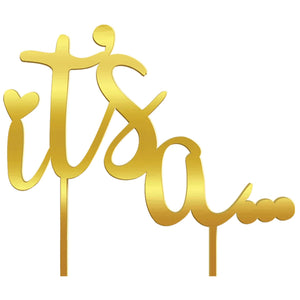 Decorations - Cake Decorations - Toppers & Banners Gender Reveal "It's a" Cake Topper Each